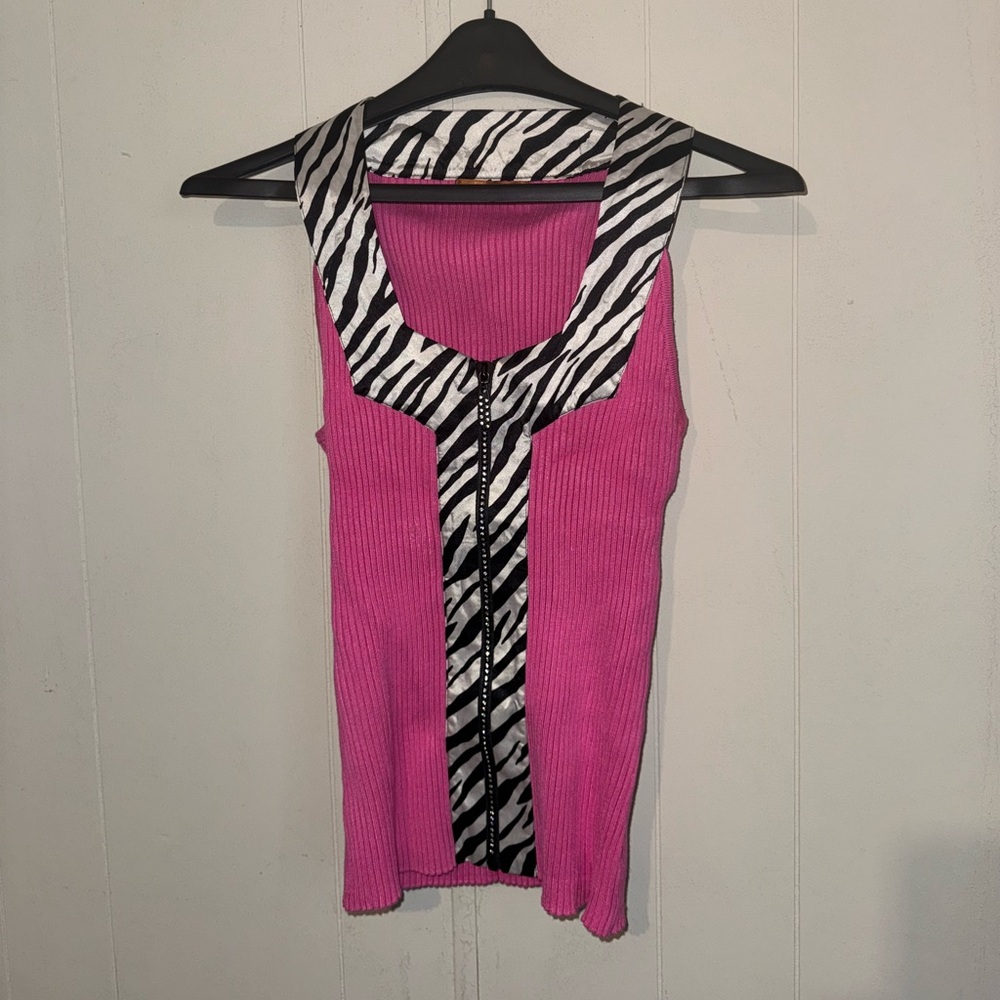 Pink Zebra Print Women's Top